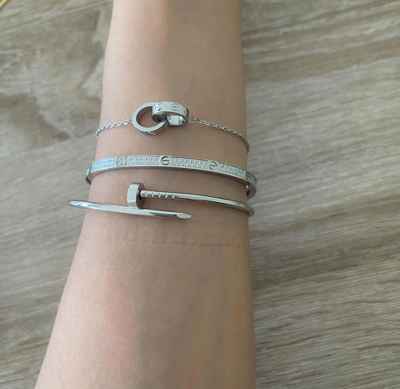 Bracelet Love Charm (in silver and gold) - Image 4